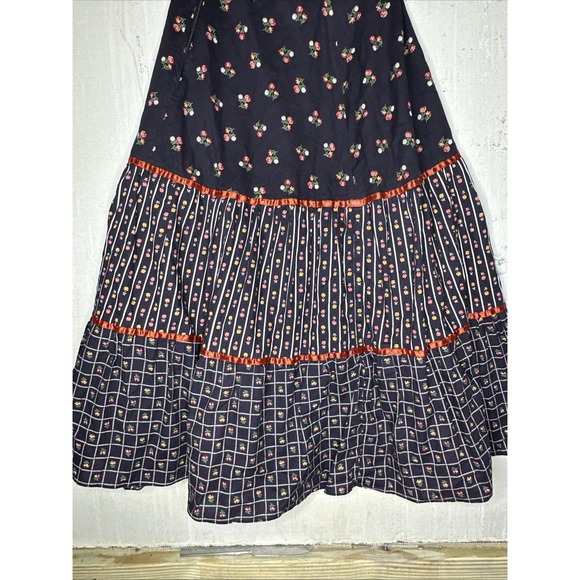 Vintage 1970s Gunne Sax Floral Tiered Prairie Cottagecore Skirt | Sz: 7 - Picture 8 of 12